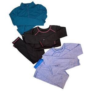 Girls REI All In Motion Thermal Shirt Pants Long Underwear Snow Bundle Large